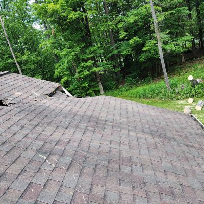 Emergency tree service operation site