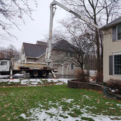 Emergency tree service operation site