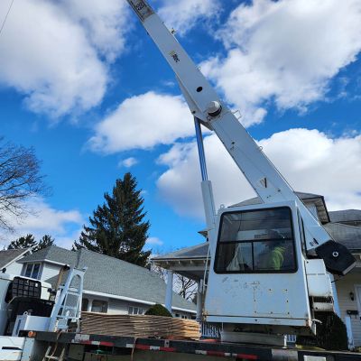 Emergency tree service operation site