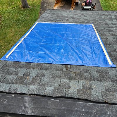 Emergency tree service operation site